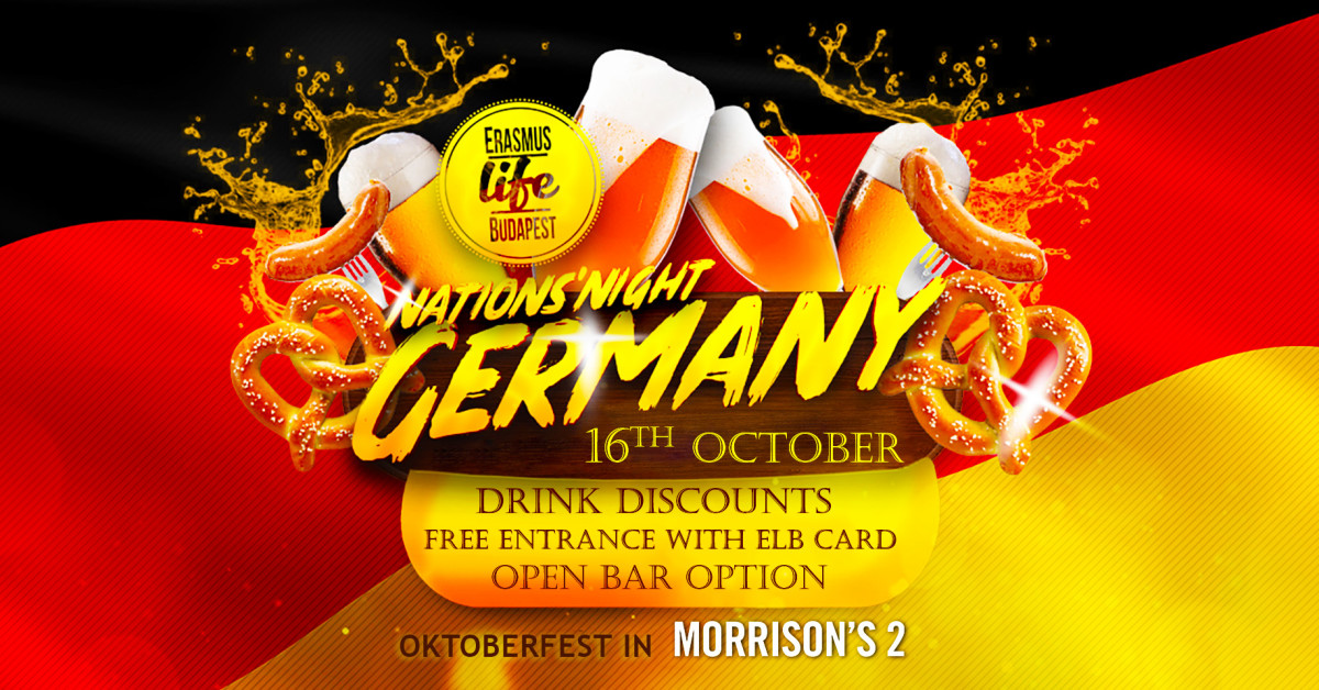 Nations’ Night #2 by ELB @Morrison’s 2 – Germany ✘ Oktoberfest – 16 Oct