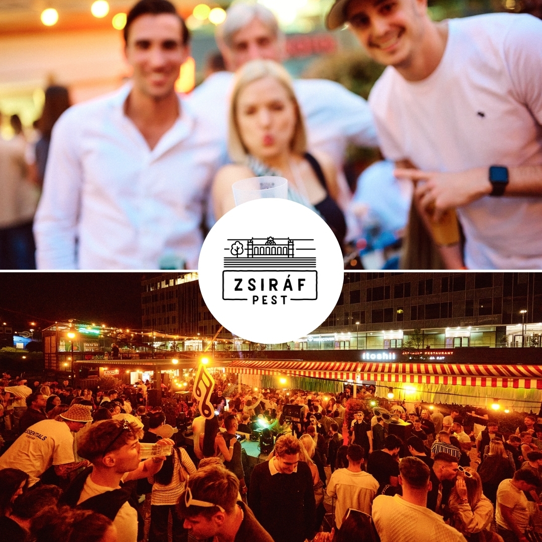 Meet Zsiráf Pest, Budapest's coolest open-air bar near Nyugati. Chill on the sunny terrace by day with craft beer, wine spritzers and Neapolitan pizza, then dance at open-air DJ parties till 4am. A favourite with international students — and ELB Card holders get drink discounts on all drinks.